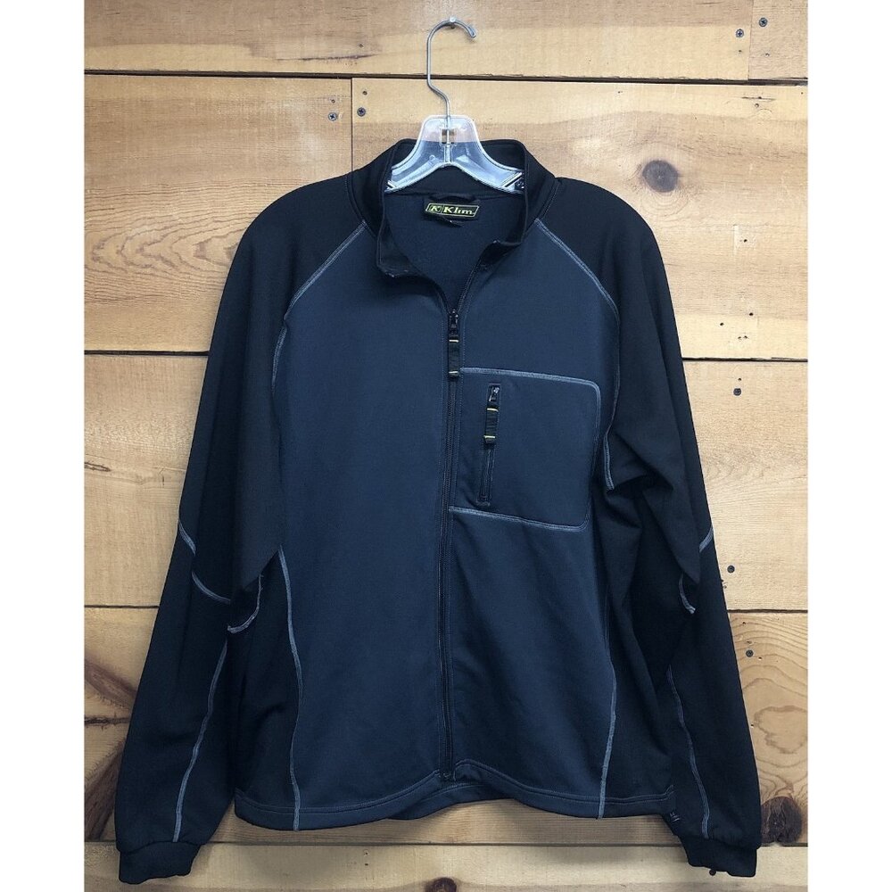 KLIM Full Zip Softshell Fleece Racing Jacket Mens Size Medium Motorcycle Black